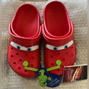Lightning McQueen Light up Crocs NWT